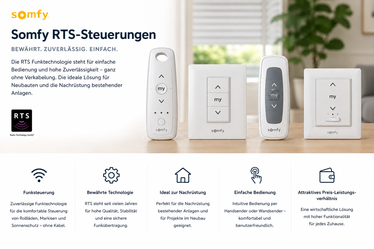 Somfy RTS Steuerungen