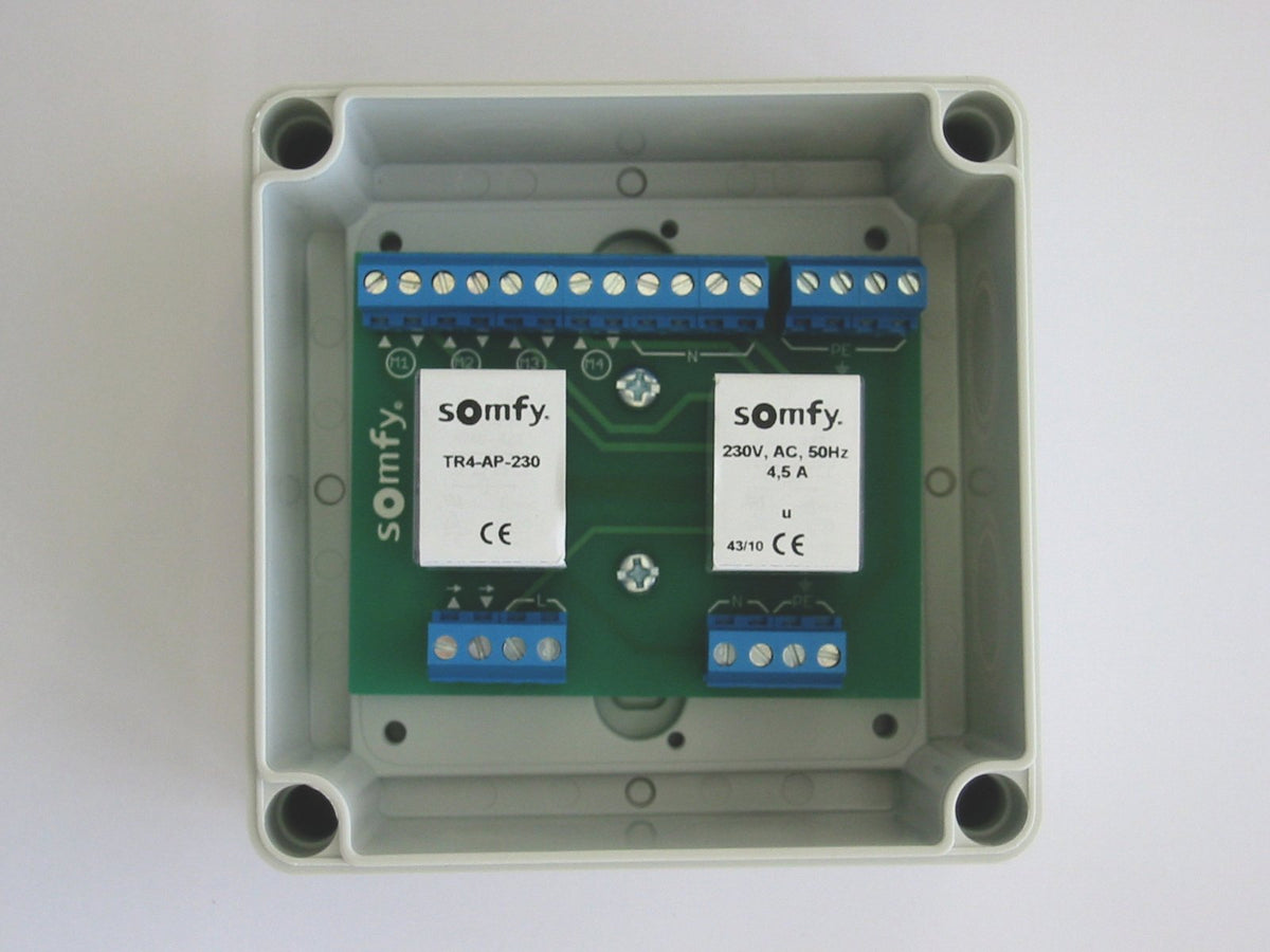 Somfy Trennrelais TR4-AP-230 Aufputz für vier Antriebe