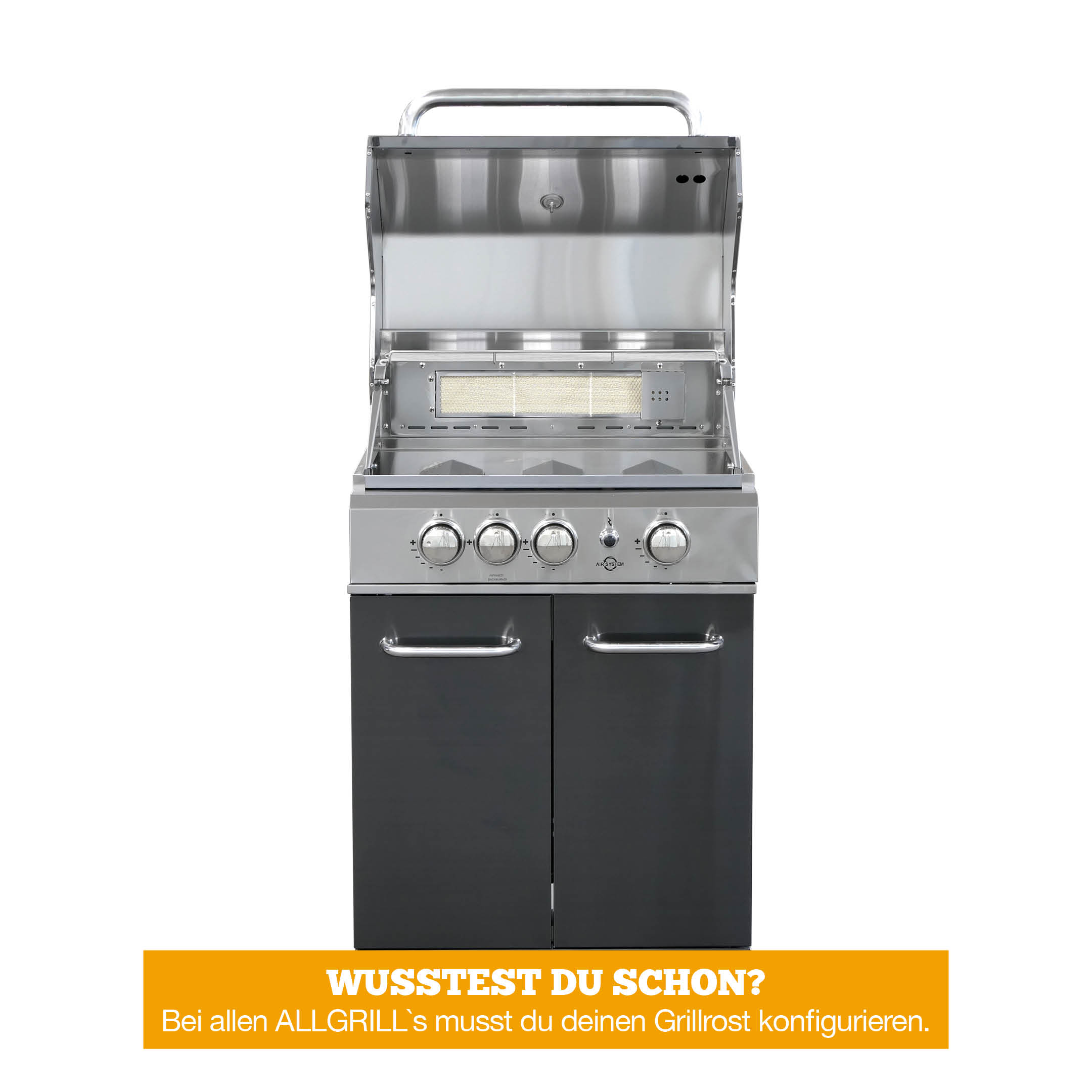 ALLGRILL ALLROUNDER M -black- Modular  Grundmodell – Produktbild 1
