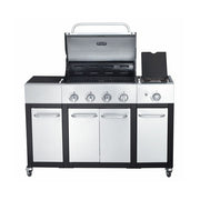 ALLGRILL Major Gasgrill mit abklappbaren Seitentischen und Seitenkocher, Frontansicht