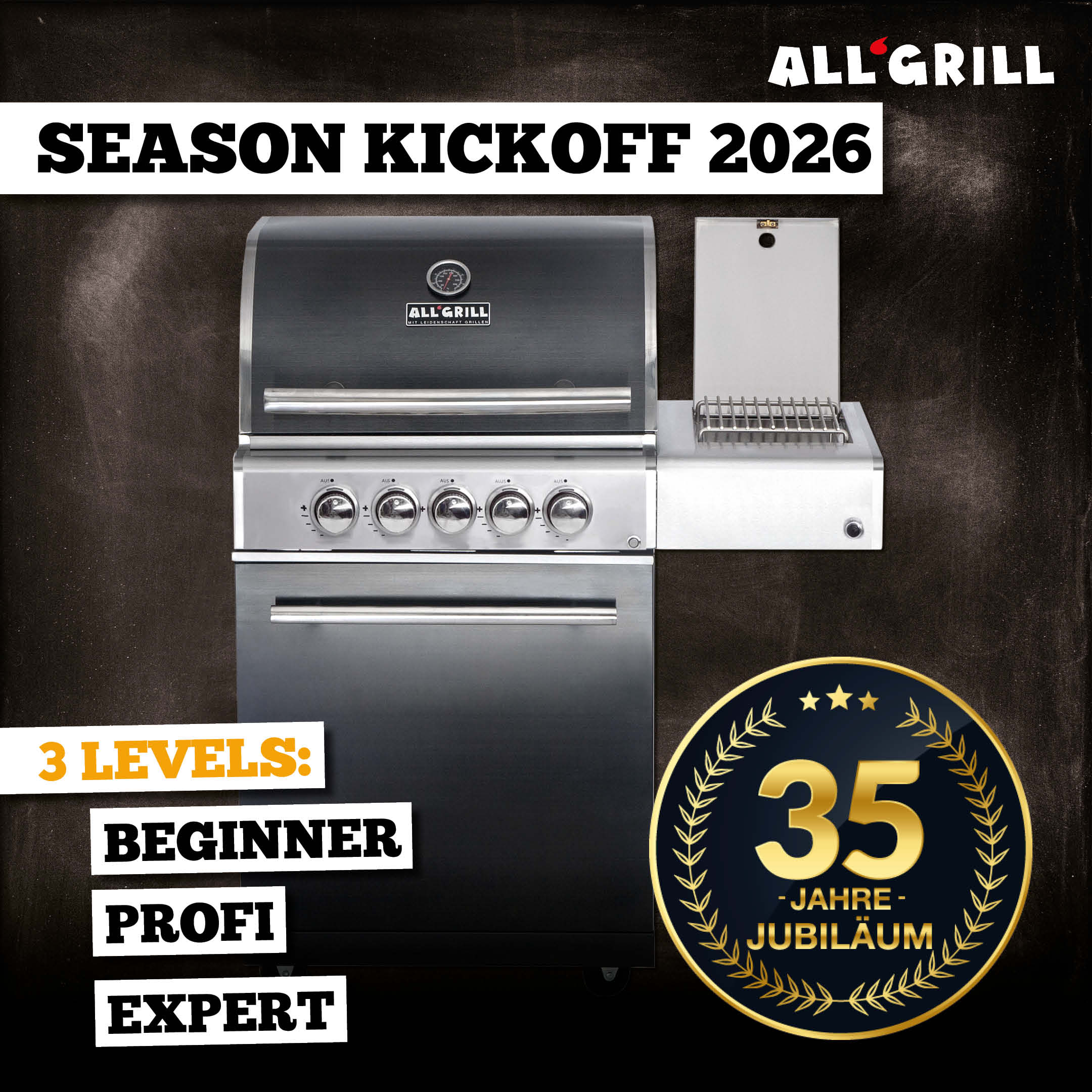 ALLGRILL Chef M Black Aktion 35 Jahre – Produktbild 1