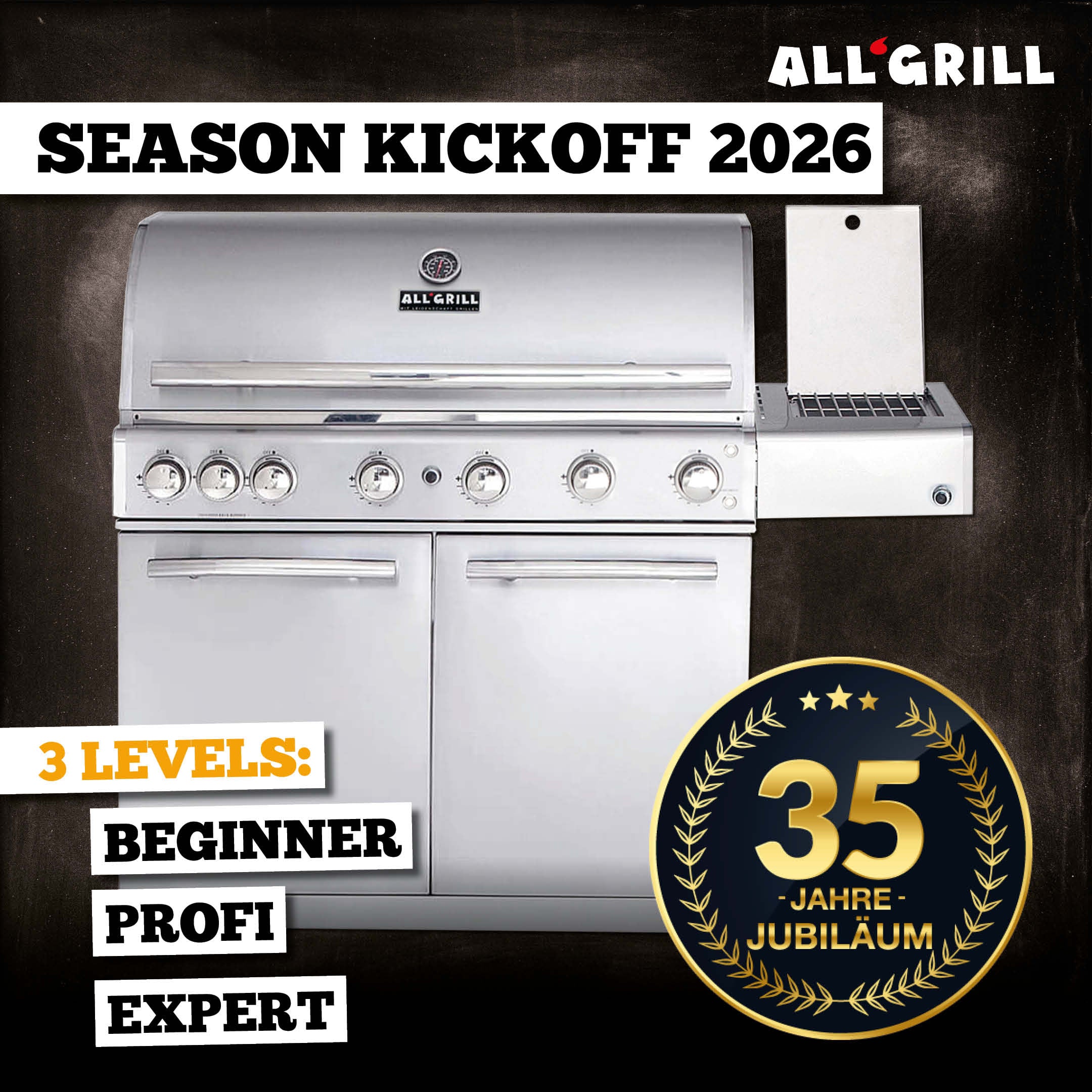 ALLGRILL Chef XL Edelstahl Aktion 35 Jahre – Produktbild 1