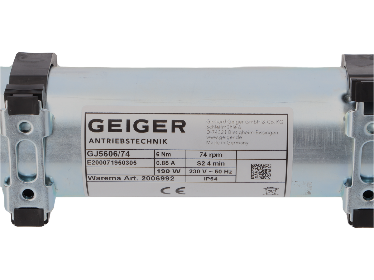 Geiger GJ5606 Schnellläufer Raffstoremotor 6 Nm WAREMA #2006992 – Ansicht 4