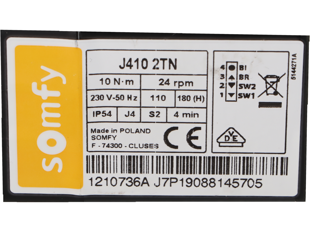 Somfy J4 2TN Raffstoremotor WAREMA – Ansicht 4