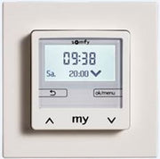 Somfy Chronis Smoove Uno S Zeitschaltuhr mit Rahmen Pure White