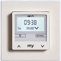 Somfy Chronis Smoove Uno S Zeitschaltuhr mit Rahmen Pure White