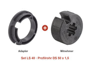 Somfy Adapter-Set LS 40 für Profilrohr DS 50 x 1,5: Adapter und Mitnehmer im Set