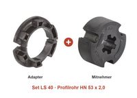 Somfy Adapter-Set LS 40 für Profilrohr HN 53 x 2,0: Adapter und Mitnehmer im Set