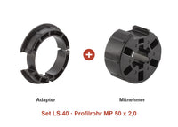 Somfy Adapter-Set LS 40 für Profilrohr MP 50 x 2,0: Adapter und Mitnehmer im Set
