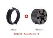 Somfy Adapter-Set LS 40 für Rundrohr 40 x 1,0: Adapter und Mitnehmer im Set