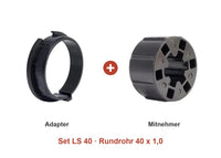 Somfy Adapter-Set LS 40 für Rundrohr 40 x 1,0: Adapter und Mitnehmer im Set