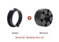 Somfy Adapter-Set LS 40 für Rundrohr 40 x 1,5: Adapter und Mitnehmer im Set