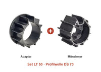 Somfy Adapter-Set LT 50 für Profilwelle DS 70: Adapter und Mitnehmer im Set