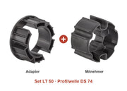 Somfy Adapter-Set LT 50 für Profilwelle DS 74: Adapter und Mitnehmer im Set