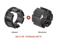 Somfy Adapter-Set LT 50 für Profilwelle DS 74: Adapter und Mitnehmer im Set