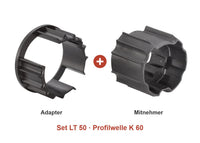Somfy Adapter-Set LT 50 für Profilwelle K 60: Adapter und Mitnehmer im Set