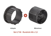 Somfy Adapter-Set LT 50 für Rundrohr 60 x 1,5: Adapter und Mitnehmer im Set