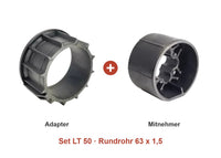 Somfy Adapter-Set LT 50 für Rundrohr 63 x 1,5: Adapter und Mitnehmer im Set