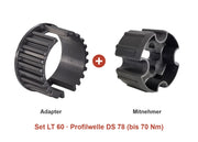 Somfy Adapter-Set LT 60 für Profilwelle DS 78 (bis 70 Nm): Adapter und Mitnehmer im Set