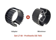 Somfy Adapter-Set LT 60 für Profilwelle DS 78/D: Adapter und Mitnehmer im Set