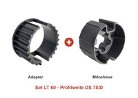 Somfy Adapter-Set LT 60 für Profilwelle DS 78/D: Adapter und Mitnehmer im Set