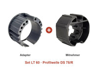 Somfy Adapter-Set LT 60 für Profilwelle DS 78/R: Adapter und Mitnehmer im Set
