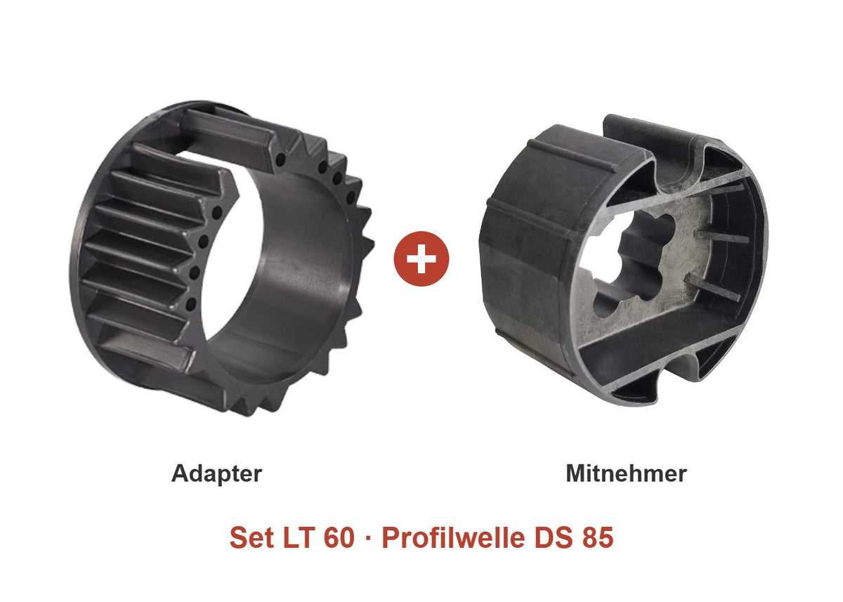Somfy Adapter-Set LT 60 für Profilwelle DS 85: Adapter und Mitnehmer im Set
