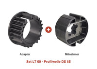 Somfy Adapter-Set LT 60 für Profilwelle DS 85: Adapter und Mitnehmer im Set