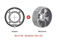 Somfy Adapter-Set LT 60 für Rundrohr 130 x 2,0: Adapter und Mitnehmer im Set