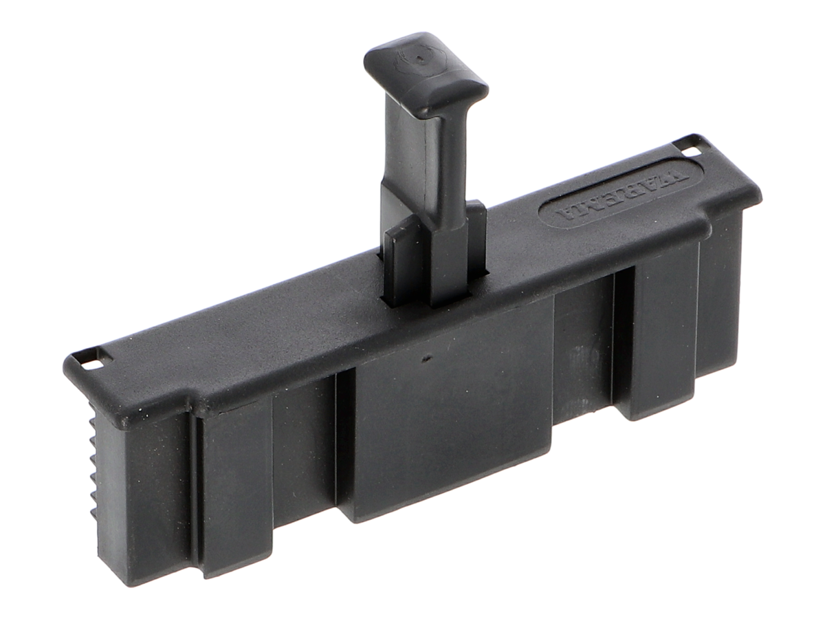 WAREMA Endkappe schwarz Führungsnippel 65x16 mm mit Entwässerungsbohrung, Art. 318723 – Ansicht 2