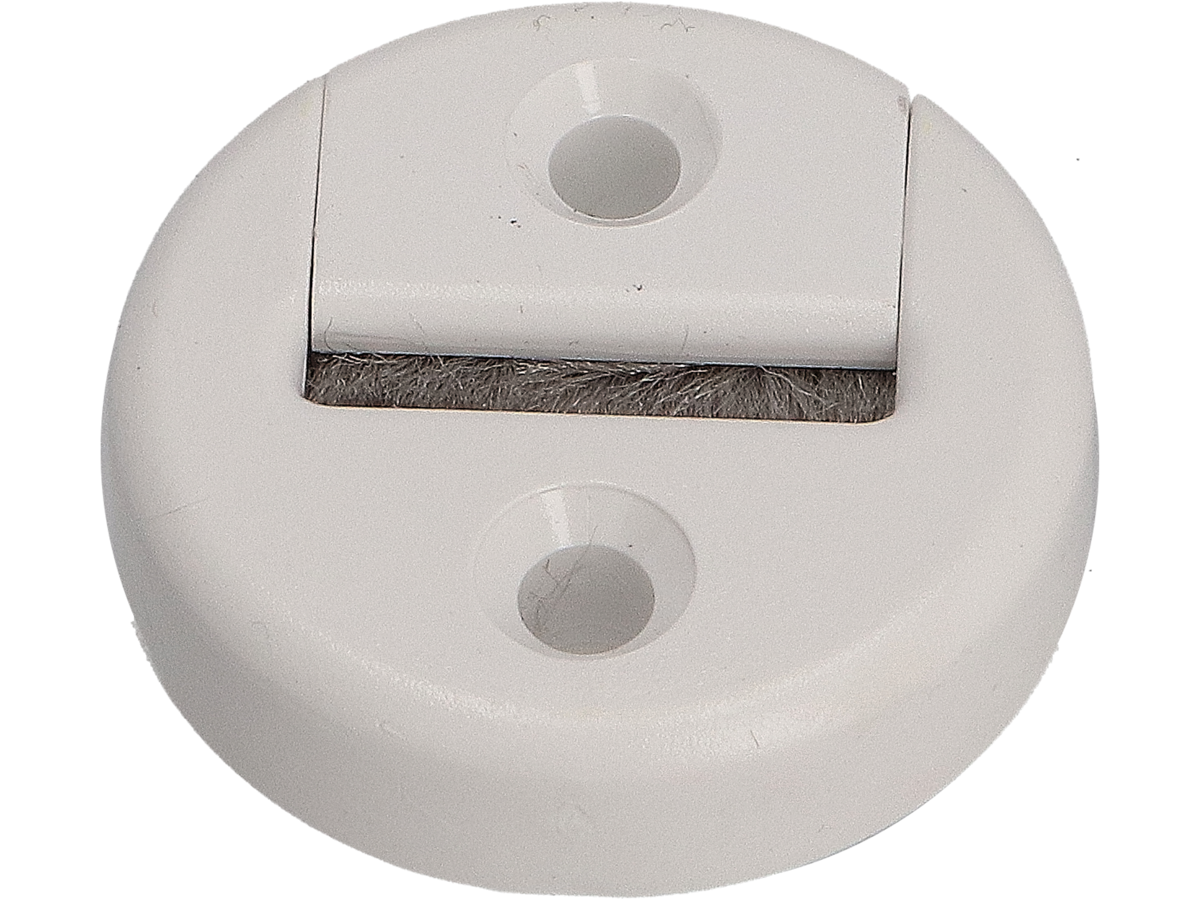 WAREMA Gurtdurchführung Aufputz senkrecht mit Bürste weiß 23 mm, Art. 548054 – Ansicht 1