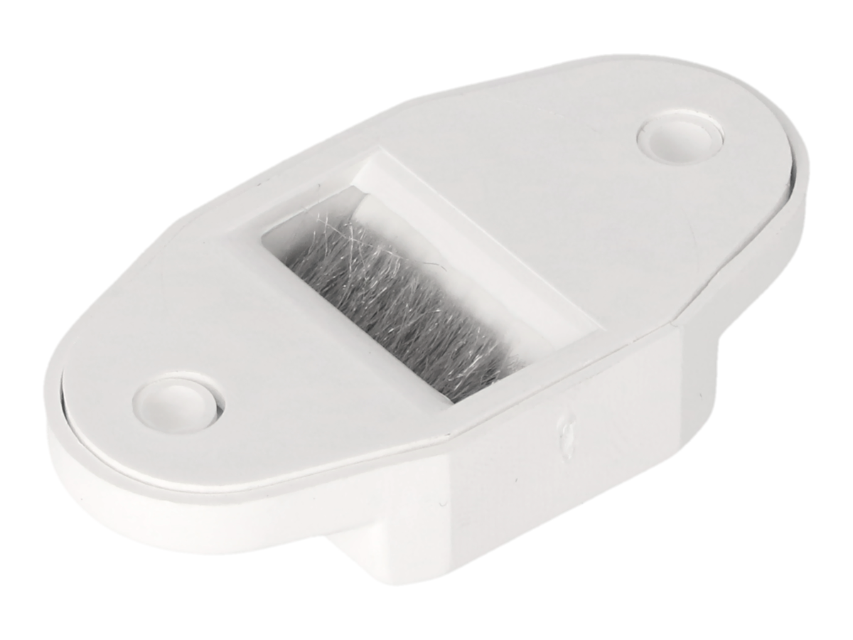 WAREMA Gurtdurchführung Aufputz maxi weiß mit Bürste 23 mm, Art. 548303 – Ansicht 2