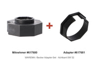 WAREMA Adapter-Set Achtkantwelle SW 52 für Lamellendach WMS-LP: Mitnehmer 617680 + Adapter 617681