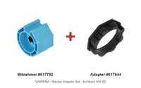 WAREMA Adapter-Set Achtkantwelle SW 60: Mitnehmer 617792 + Adapter 617644