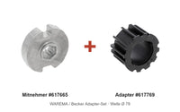 WAREMA Adapter-Set Welle Ø 78 für Motoren D50: Mitnehmer 617665 + Adapter 617769