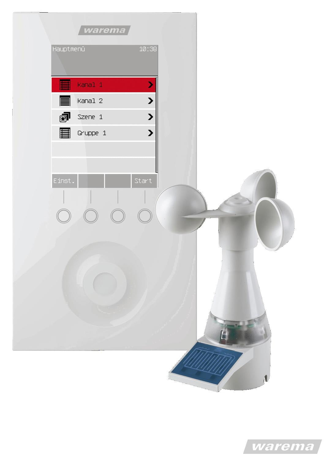 WAREMA Bundle Wisotronic 1-Kanal Steuerung inkl. Wetterstation multisense -1002840 -1002841