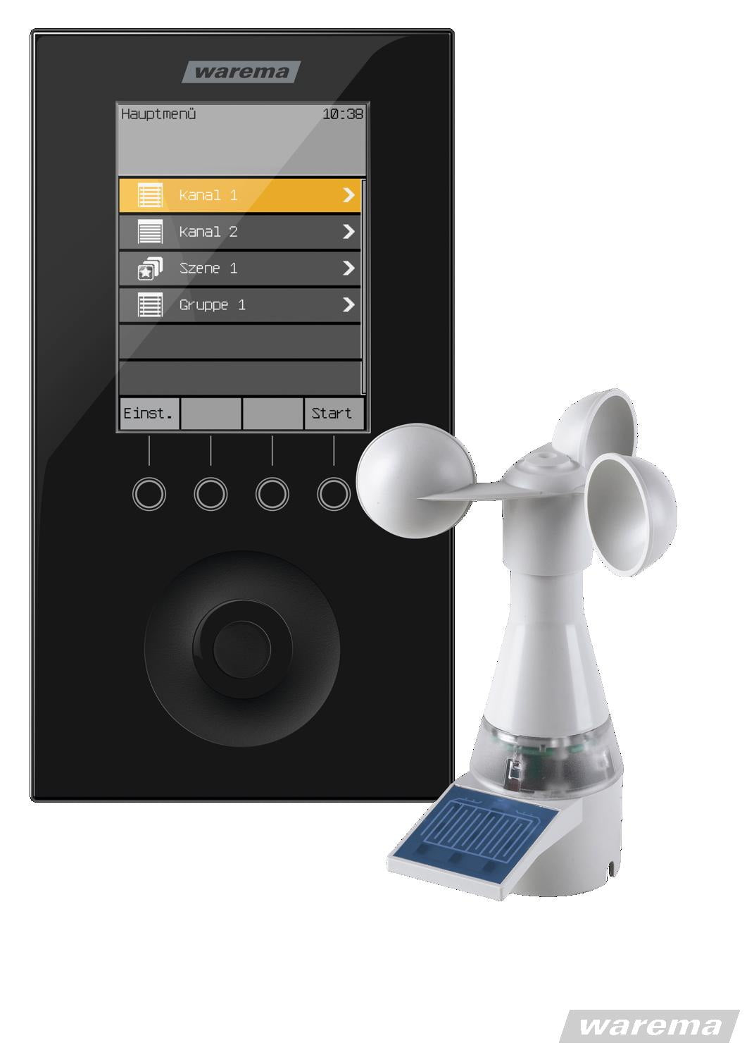 WAREMA Bundle Wisotronic 1-Kanal Steuerung inkl. Wetterstation multisense -1002840 -1002841